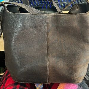 GUC-Hobo International brown leather bag